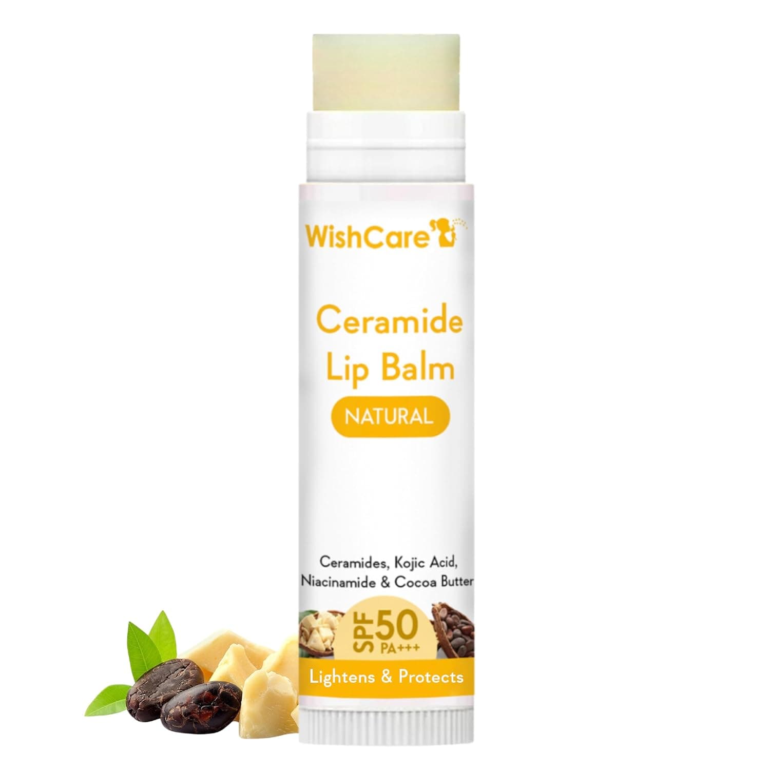 WishCare Ceramide Lip Balm with SPF 50 PA+++ (Natural)