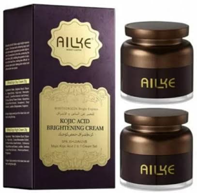 AILKE BOOST LUSTER KOJIC ACID BRIGHTENING  DAY+NIGHT CREAM SET COMBO -25g+25g ...