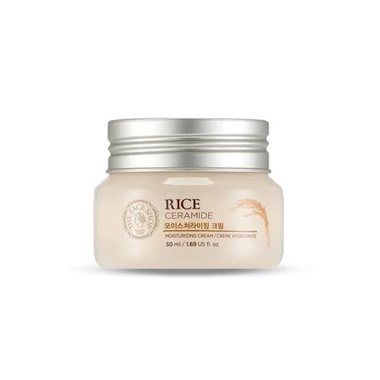 THE FACE SHOP Rice Ceramide Moisturizing Cream | Rich Moisturizer for Smooth & Glowing Skin |