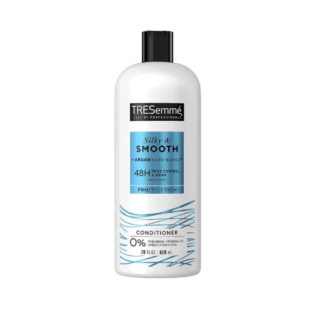 Tresemme Silky & Smooth + Argan Oleo Blend 48H Frizz Control & Shine Conditioner-828ml