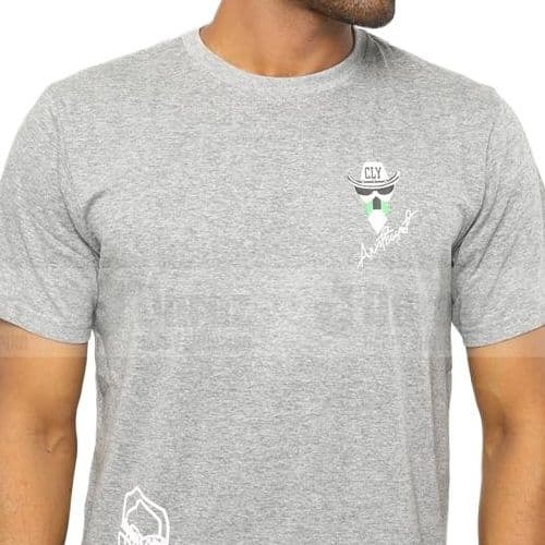 Half sleeve gray tshirt for men new collection 2024 stylist | Soft cotton tshirt for men export quality | Gray tshirt for men full sleeve thumbnail