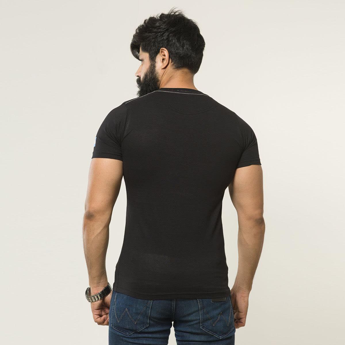 Black tshirt for men new collection 2025 | Cotton tshirt for men black | Argentina fan tshirt for men | Messi tshirt for men thumbnail