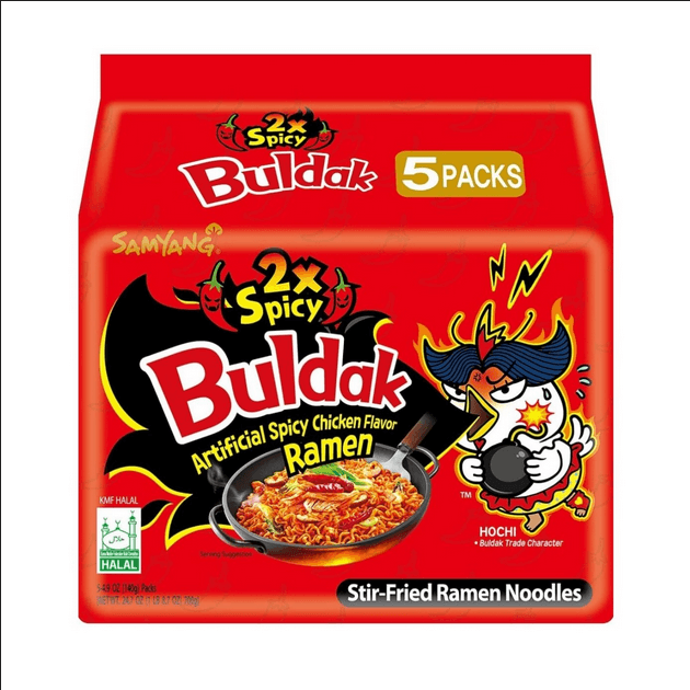 2X Spicy Hot Chicken Flavor Noodles  Korean - Family Pack 700gm