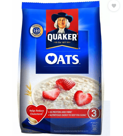 White 1 KG Quaker Oats, High in Protein(INDIAN)
