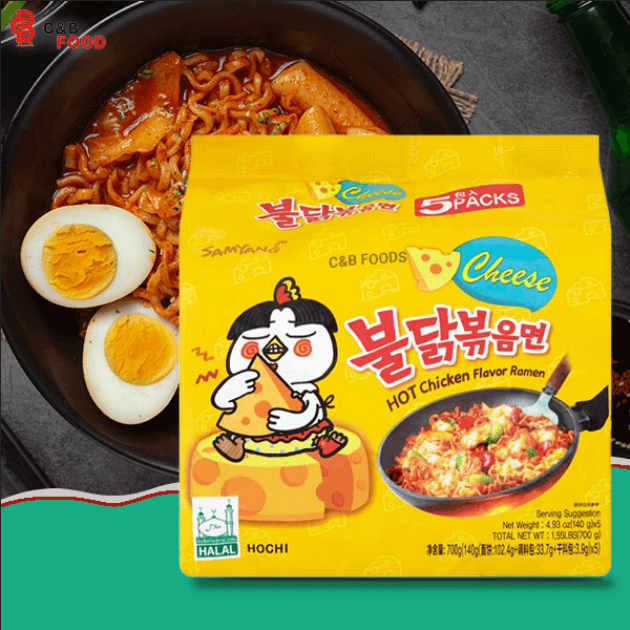 Cheese Hot Chicken Flavor Noodles  Family Pack 700gm Korean