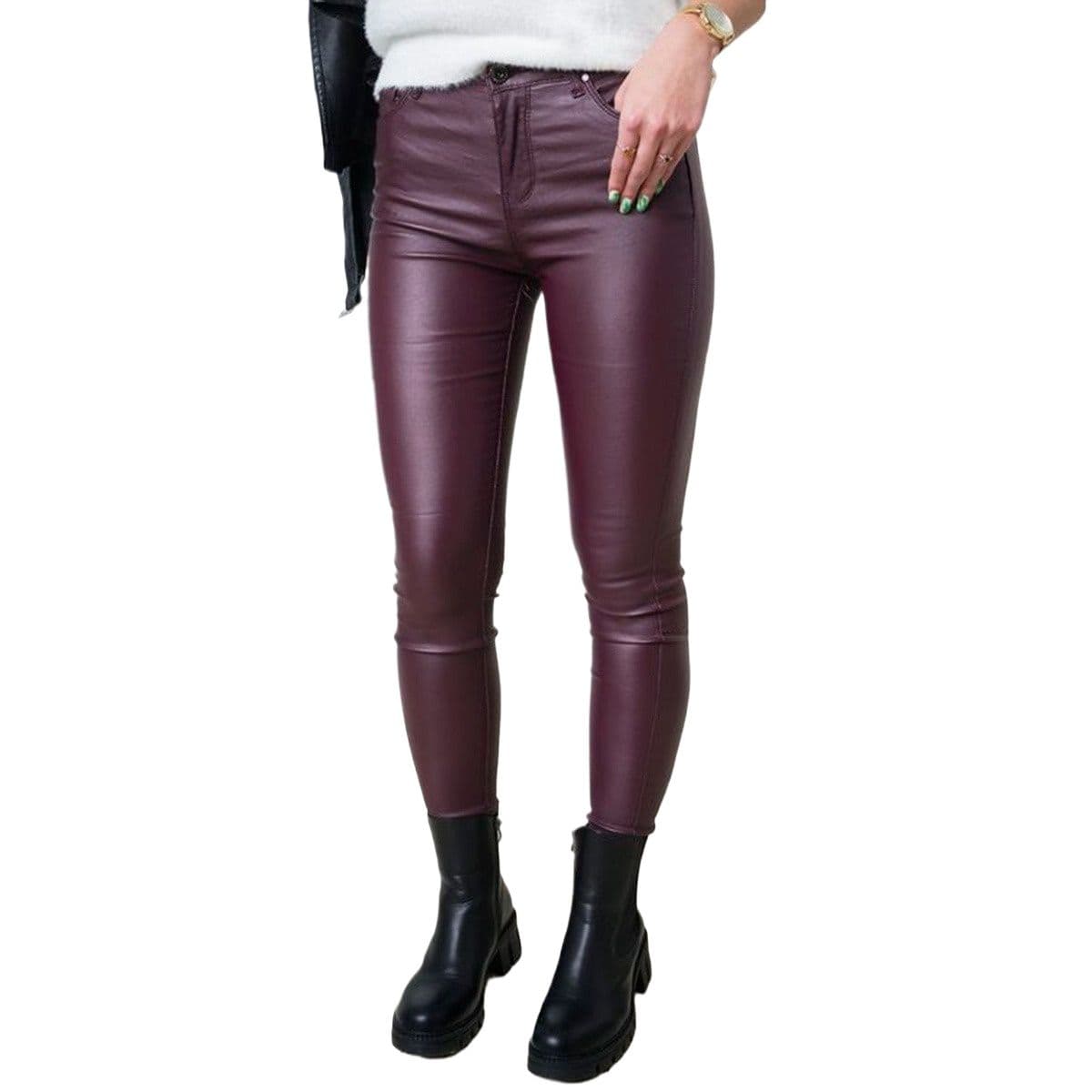 Purple pant for women stylish jins black purple | Low price leather pant for girls stylish | Winter leggings for women skin colour