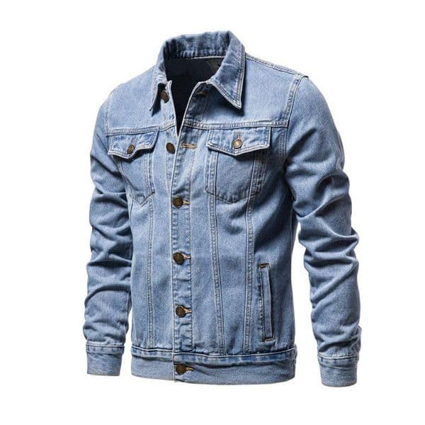 Light blue denim jacket for men stylish 2025 | Jacket for men 2025 new collection | Jacket for men denim blue thumbnail
