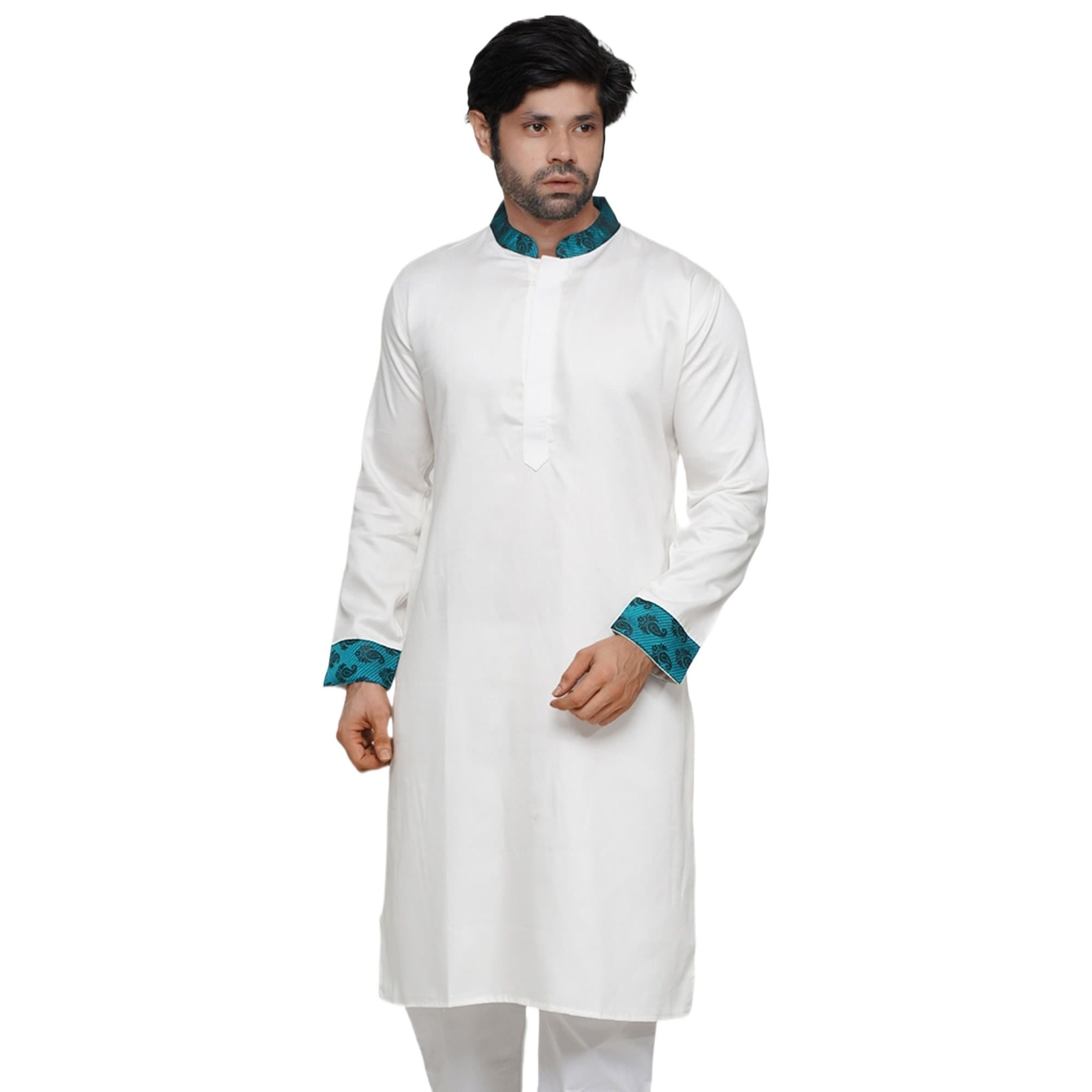 White panjabi for men new collection 2024 eid | Cotton panjabi for men white | Winter panjabi for men