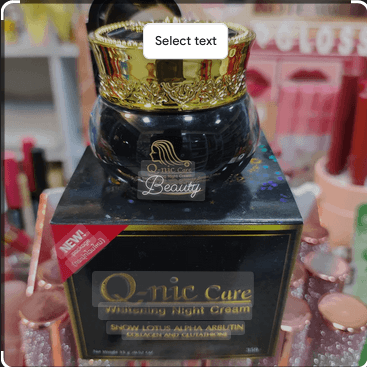 Q Nic Care Whitening Night Cream-15g