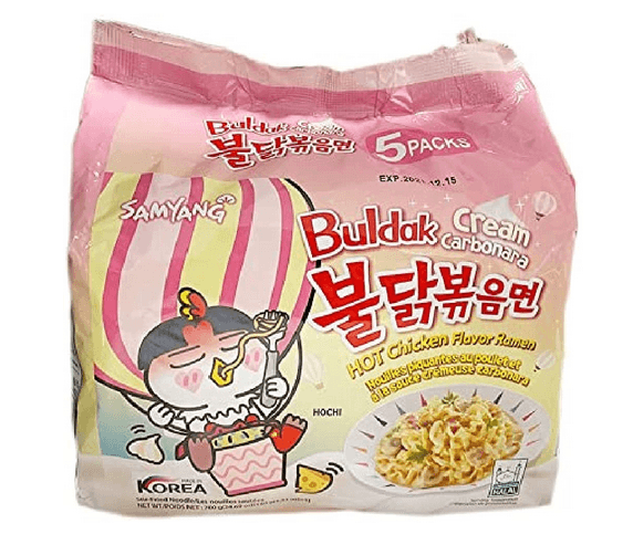 Buldak Cream Carbonara Hot Chicken Flavor Pack Of 5, 700gm