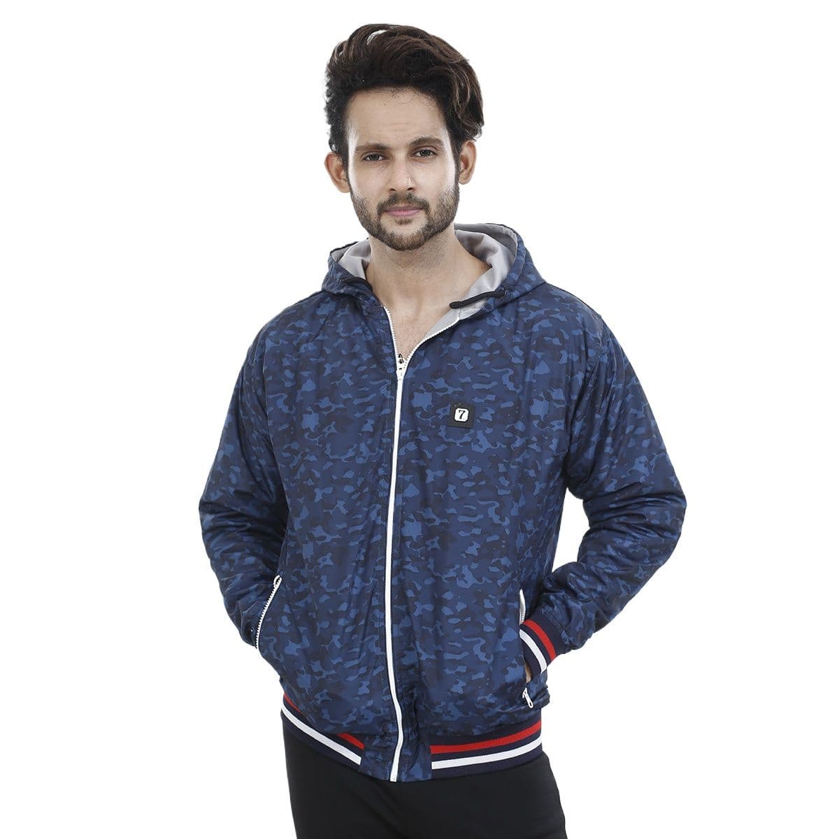 Printed blue jacket for men 2025 new collection | Export quality jacket for men winter china high quality | Winter collection for men jacket high quality