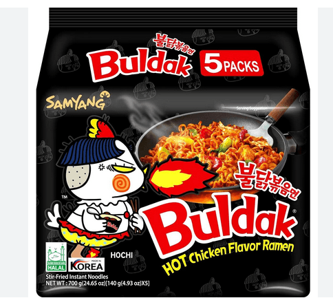 Samyang Buldak Hot Chicken Flavour Ramen (140g X 5 Packs)