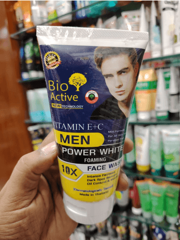Bio Active Men Vitamin E + C Power White Foaming Face Wash-100g-Thailand
