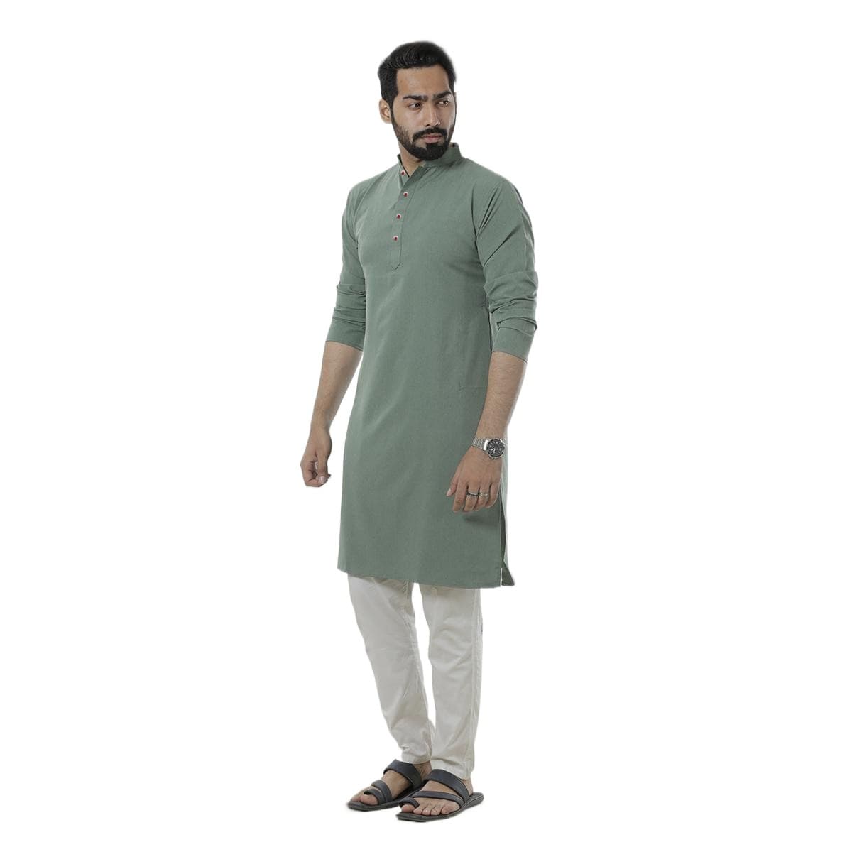 Olive panjabi for men new collection 2025 stylist | Cotton panjabi for men new collection 2025 | Panjabi for men olive colour thumbnail