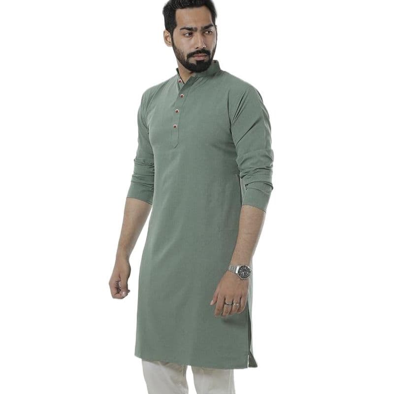 Olive panjabi for men new collection 2025 stylist | Cotton panjabi for men new collection 2025 | Panjabi for men olive colour thumbnail