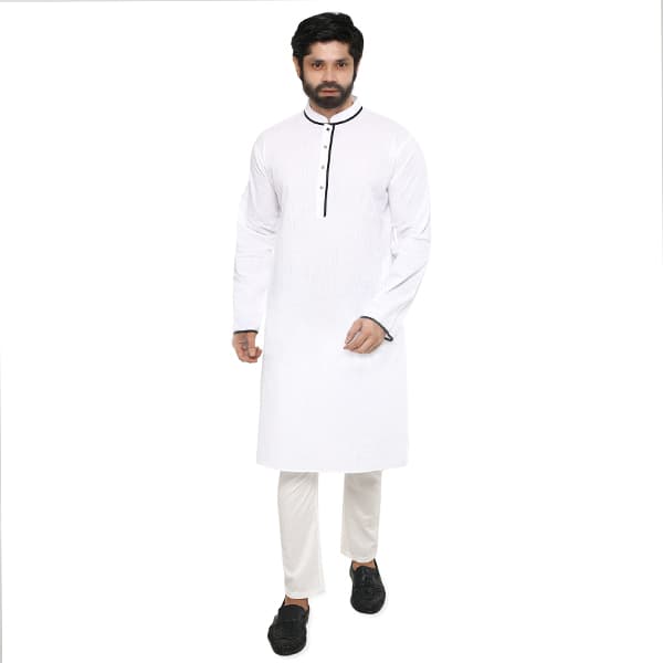 Panjabi For Men New Collection 2024 Stylish | White Panjabi For Men Stylish | New Panjabi Collection 2024 White | Eid Collection Panjabi 2024 | Kurta For Men New Collection 2024 - à¦à¦¾à¦ªà¦² à¦¡à§à¦°à§à¦¸ à¦¶à¦¾à§à¦¿ thumbnail