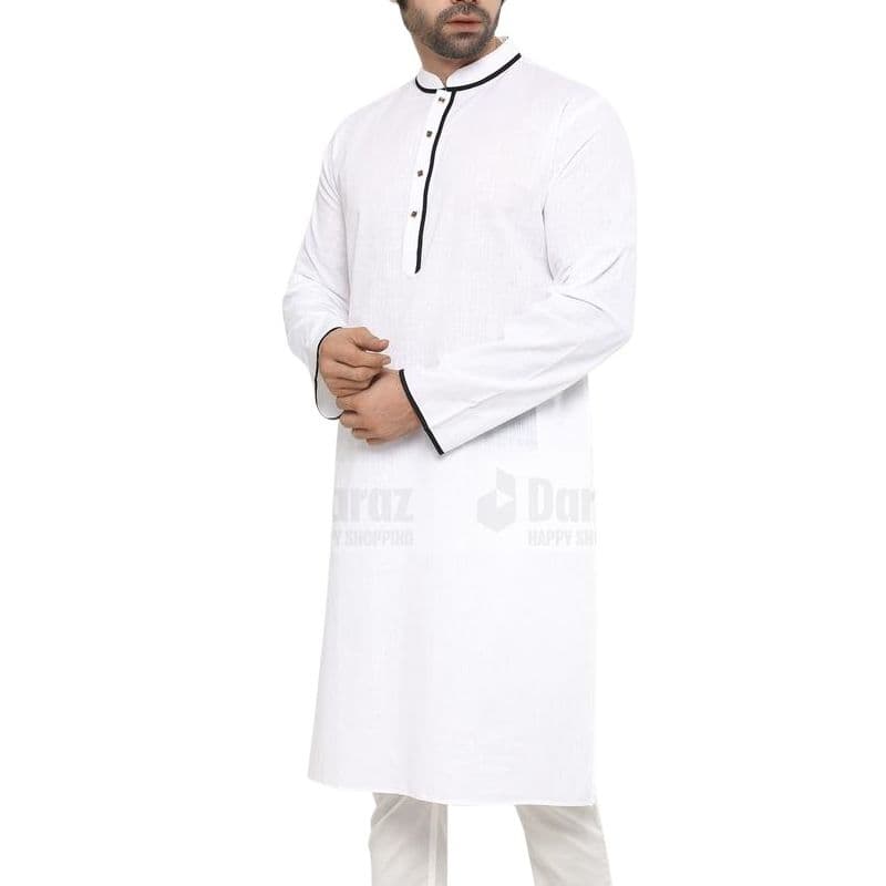 Premium panjabi for men new collection 2024 eid | White colour panjabi for men | Cotton panjabi for men 2024 | High quality panjabi at low price thumbnail