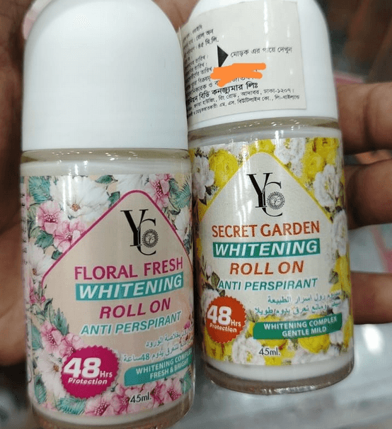 2pcs-YC Whitening  Anti Perspirant Roll-On for Women 45ml -Thailand