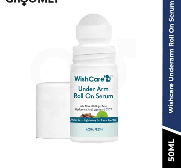 WishCare Underarm Roll On Serum with 5% AHA & 3% Kojic Acid 50ml