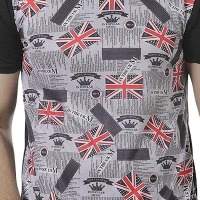 Printed black tshirt for men 2024 eid | All over printed tshirt for men black | thumbnail
