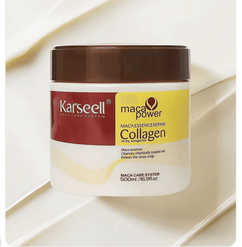 Karseell Collagen Hair Treatment Deep Repair Conditioning Argan Oil Collagen Hair Mask Essence for Dry & Damaged Hair – 500ml