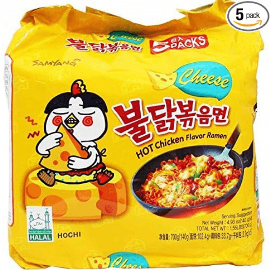 Hot Chicken Ramen Cheese Noodles 5 Pack