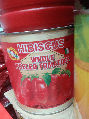 Hibiscus Whole Peeled Tomatoes 2500g