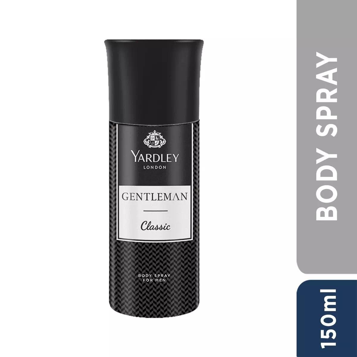 Yardley London Gentleman Classic Body Spray for Men Body Deodorant for Men 150ml