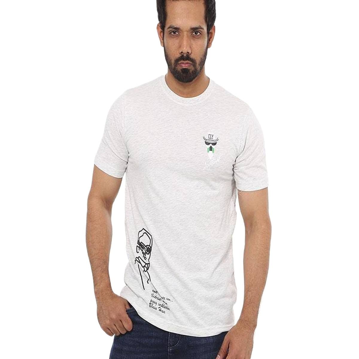 Light ash color tshirt for men | Cotton tshirt for men