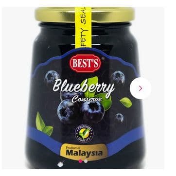 Best's Blueberry Fruit Jam Conserve 450 g(Malaysia )