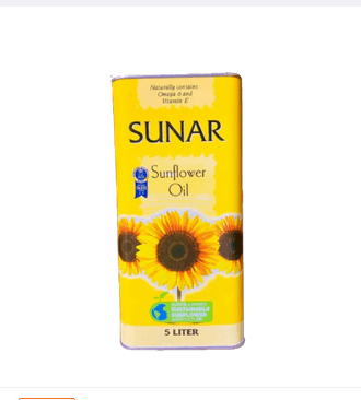 Sunar Sunflower oil 5L tin (turkey)