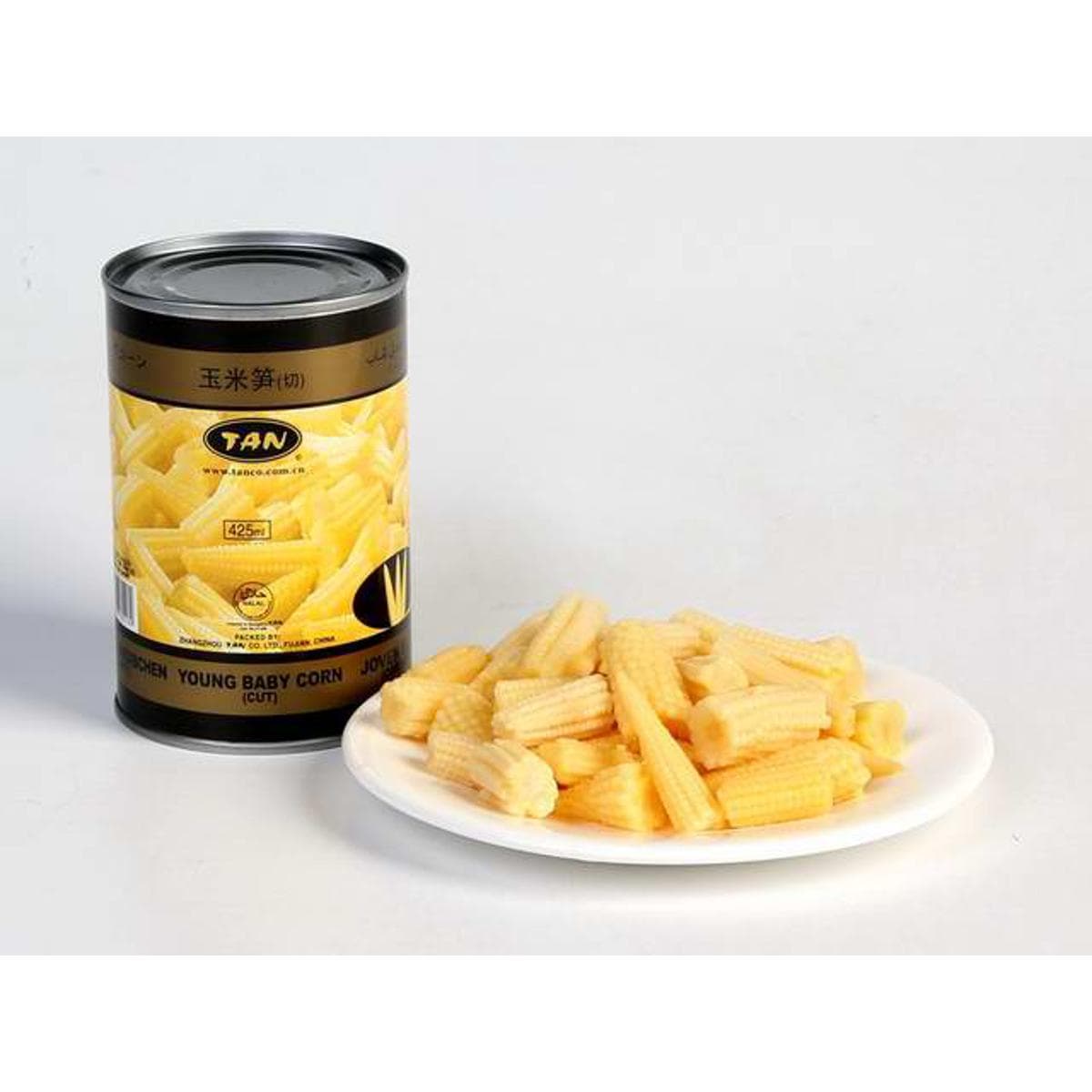 Tan  young baby corn 465g