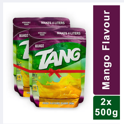 Tang Mango Flavor Drink Powder (500G X 2) - 1KG - Imported from Bahrain