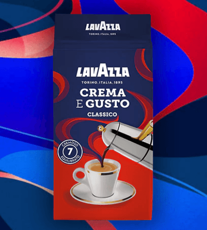 Lavazza Crema E Gusto Ground Coffee Blend, Espresso Dark Roast Authentic Italian, Blended And Roasted in Italy 250g