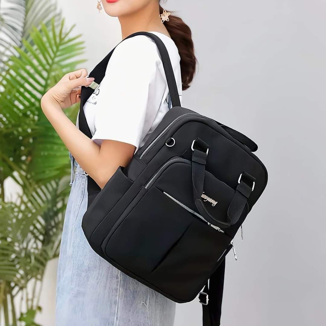 New leisure nylon ladies CHINA Bagpack (Black) thumbnail