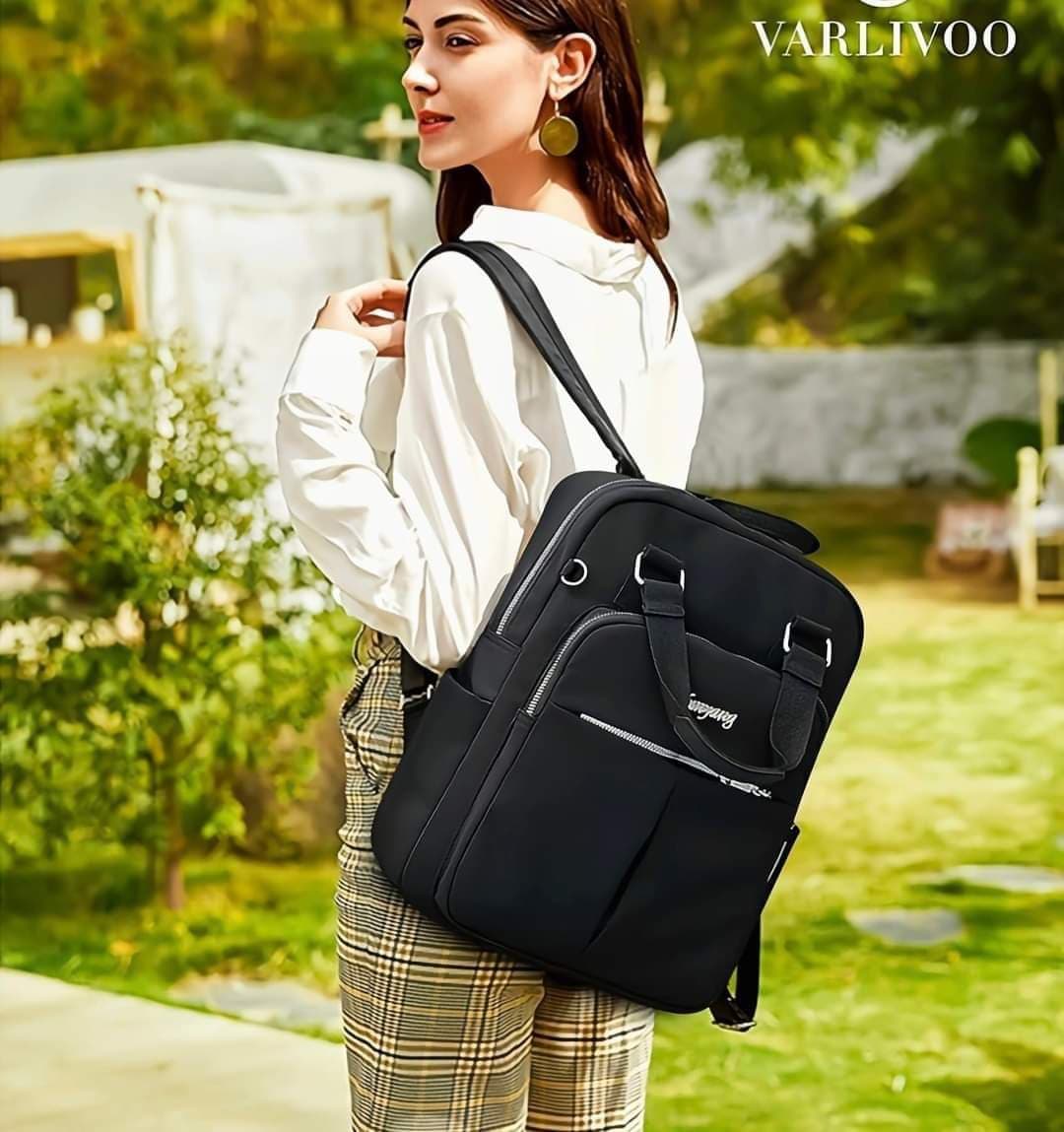 New leisure nylon ladies CHINA Bagpack (Black) thumbnail