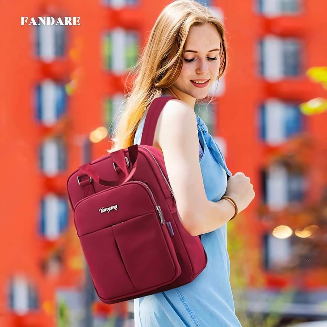 New leisure nylon ladies CHINA Bagpack (Maroon) thumbnail