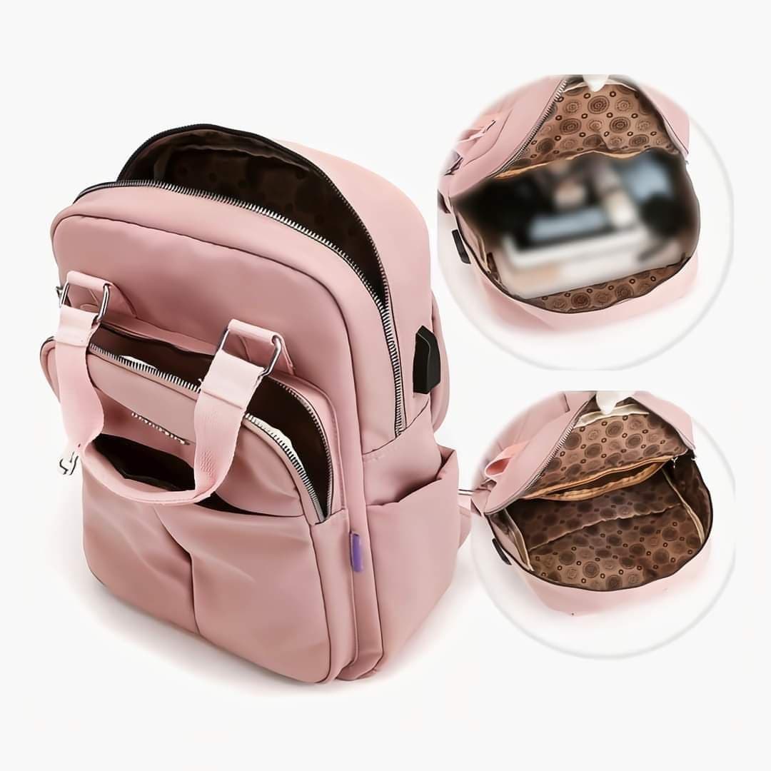 New leisure nylon ladies CHINA Bagpack (pink) thumbnail